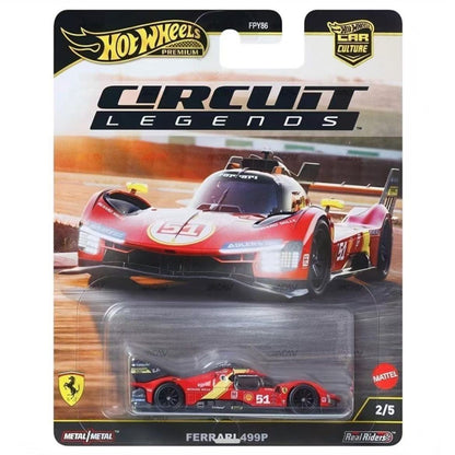 Hot Wheels Original Ferrari 499P Nº 0 Itens Ocultos Track Legend Série Car Culture 2025 Caixa K (Mix 5) Premium Die-Cast 1:64