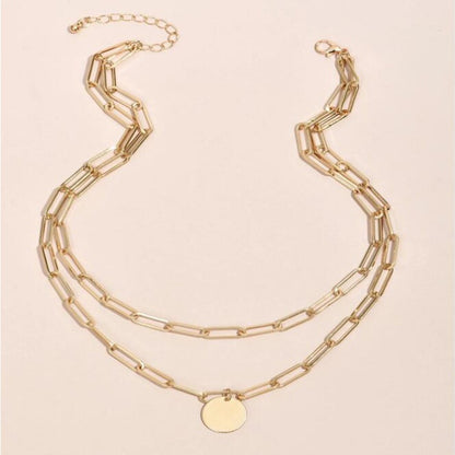 Vintage Round Charm Layered Necklace Women's Jewelry Layered Accessories for Girls Clothing Aesthetic Gifts Fashion Pendant 2024