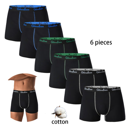 6pcs pack Black Boxer Shorts Men Underwear Soft Breathable Male Underpants for Men Homme Boxershorts Slips 2024 Panties