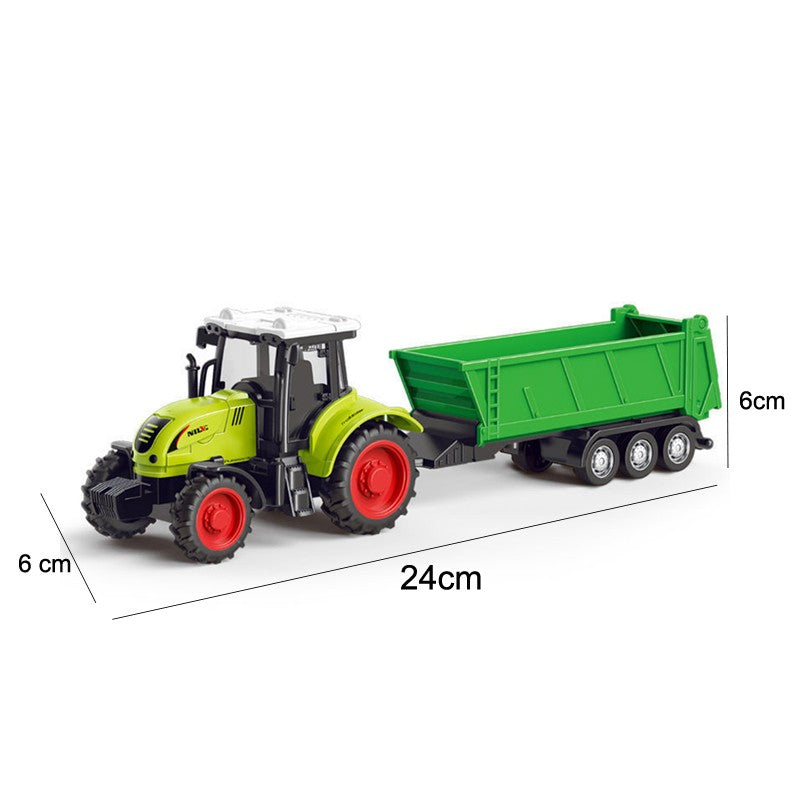 Farm Tractor Truck Tractor Inertia Car Transport Pulverizer Model Baby Car Boy Toy Engineering Car Childrens Educational Toys