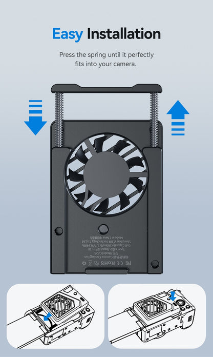 Ulanzi CA25 Camera Cooling System New Version Heat Sink Cooling Fan for Sony Canon FUJIFILM Nikon ZV-E1 FX30 A7M4 R8 R7 R6 XT4