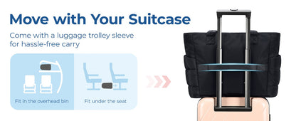 BAGSMART Tote Bag Puffy Padded Women's Bags Leisure Commuting Handbag Large Capacity Mommy Go Out Storage Organizer