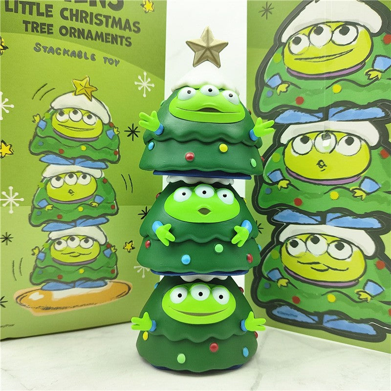 3 pçs/conjunto Enfeites de Natal Toy Story Alienígenas Decoração Fofa Bonecos de Ação 6-7cm
