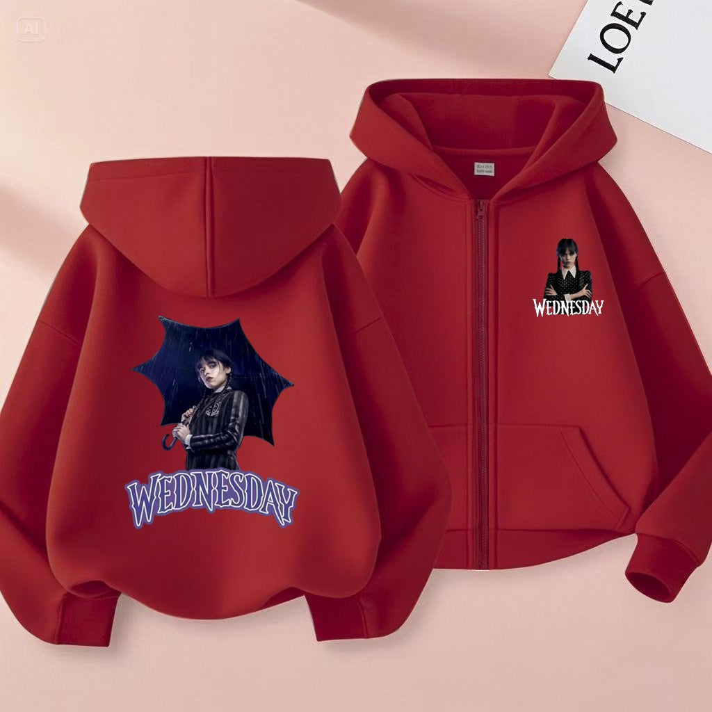 Adams Children's Hooded Cardigan 2D Printed For Boys and Girls Aged 2-12 Sweet Cool Versatile cute Fun and Energetic
