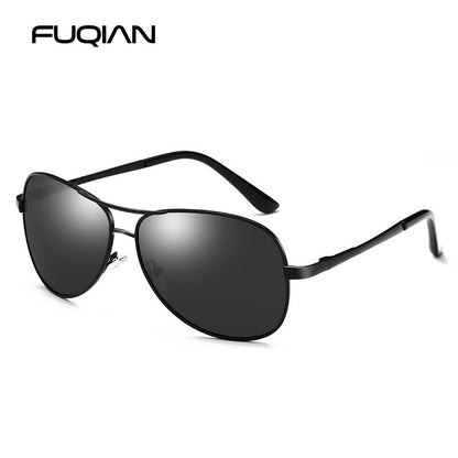 Classic Pilot Polarized Sunglasses Men Women Fashion Metal Aviation Sun Glasses Vintage Black Driving Shades UV400