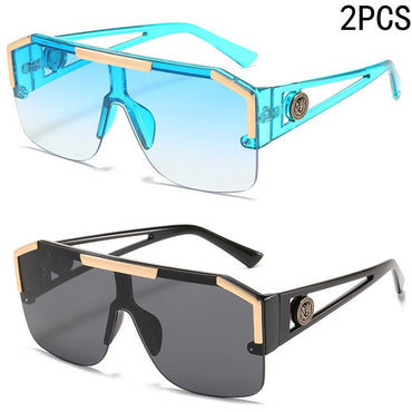 1/2PCS Men And Women Oversized Square Fashion Sunglasses Sports Driving Glasses Gradient Colored Sunglasses Uv400 2023