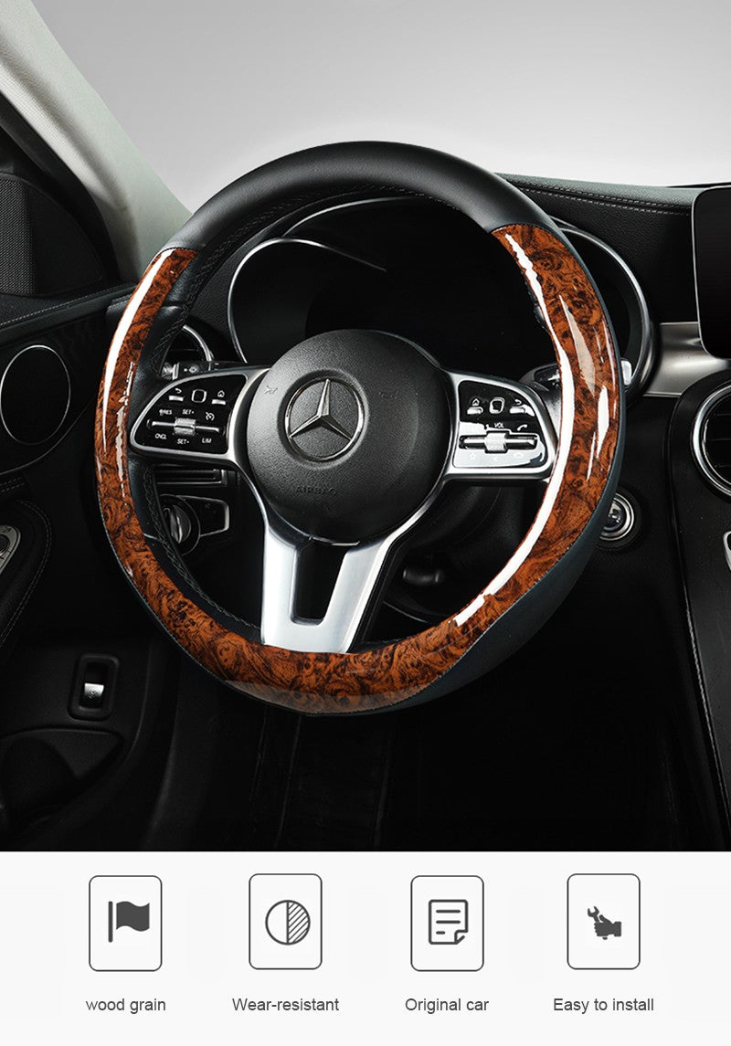 Motocovers Carro Anti-Derrapante Capa de Volante em Couro Universal para Carro Capa Protetora de Volante Estilo Fashion 38cm Tipo O D