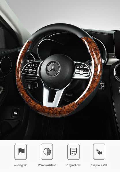 Motocovers Carro Anti-Derrapante Capa de Volante em Couro Universal para Carro Capa Protetora de Volante Estilo Fashion 38cm Tipo O D
