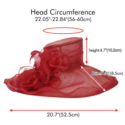 Women Church Hats 2025 Luxury British Top Hats for Elegant Women for Sun Beach Hat Kentucky Tea Party Derby Hats S10-3609