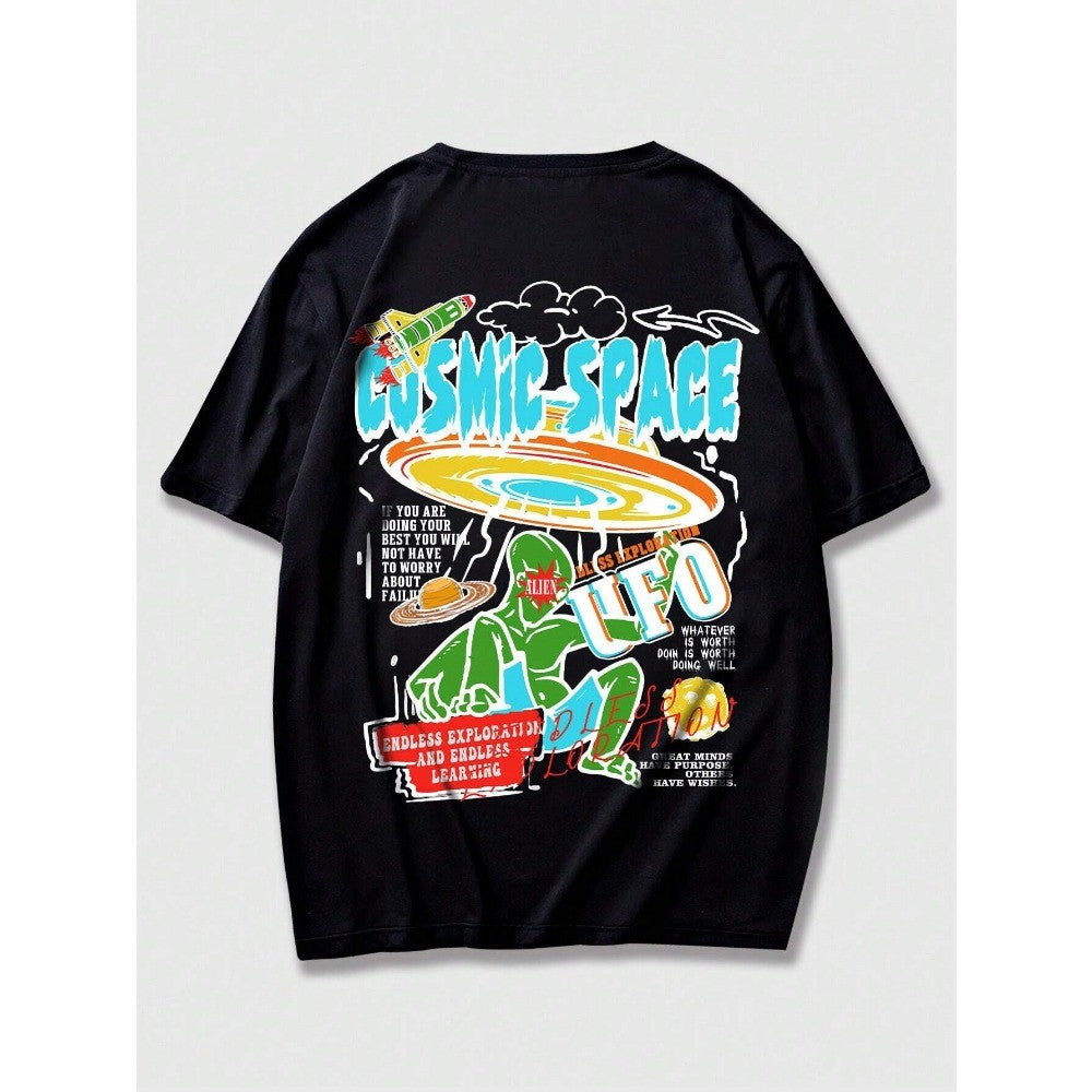 UFO 2024 New Men's T-shirt Luxury Brand Clothes Harajuku Y2k Graphic T Shirts Men Oversized T Shirt Free Shipping Printed