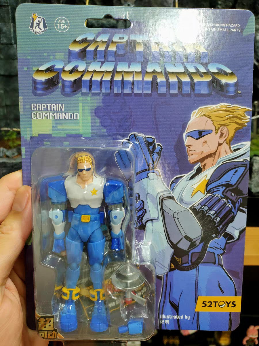52toys Captain Commando 1/18 Figure Mack The Knife Ginzu The Ninja Baby Head Arcade Game Action Doll Toy Birthday Gifts Hot