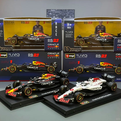 Novo Estoque Bburago 2025 F1 1:43 Sf-25 Leclerc Hamilton Rb21 Verstappen Mcl39 W16 Versão Capacete Modelo Miniatura de Liga Brinquedos Personalizados