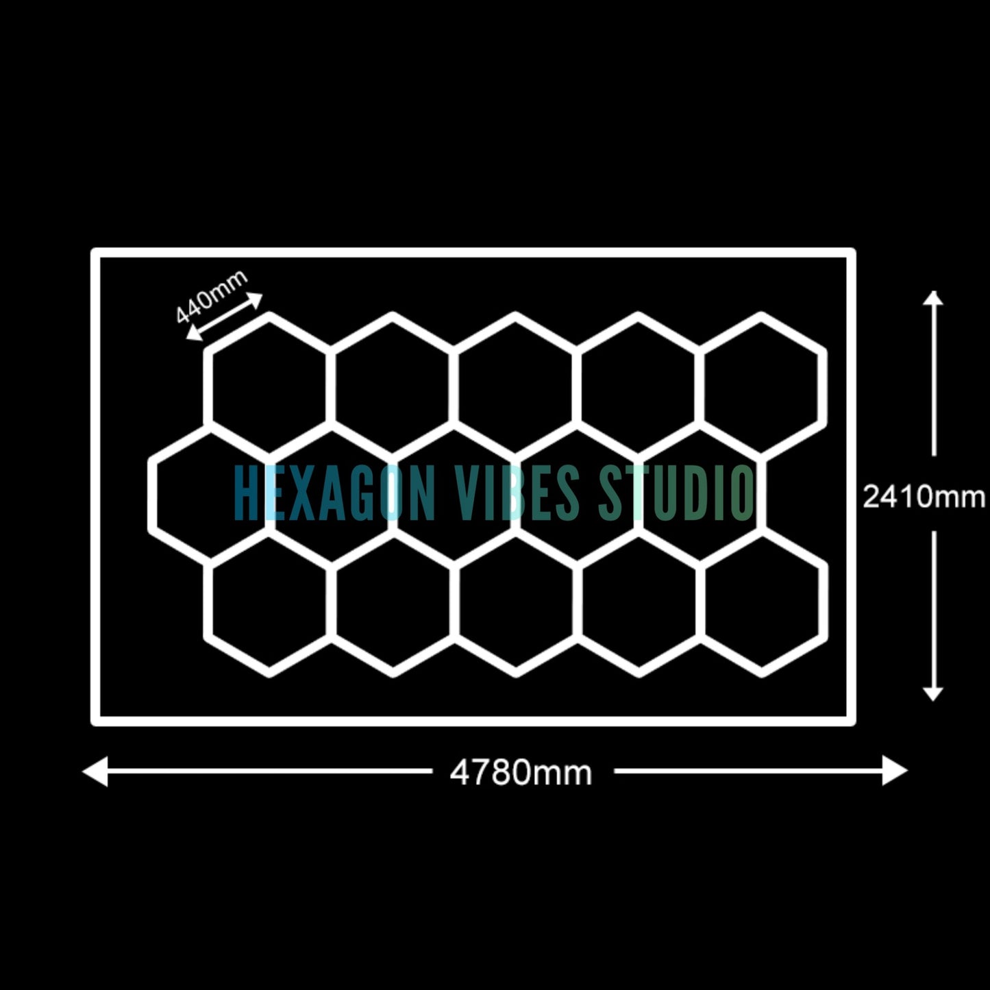Garage Hexagon LED Light 50000H 6500K Ultra Bright for Home Gym Barbershop Car Detailing Bar Basement Workshop Ceiling Lighting
