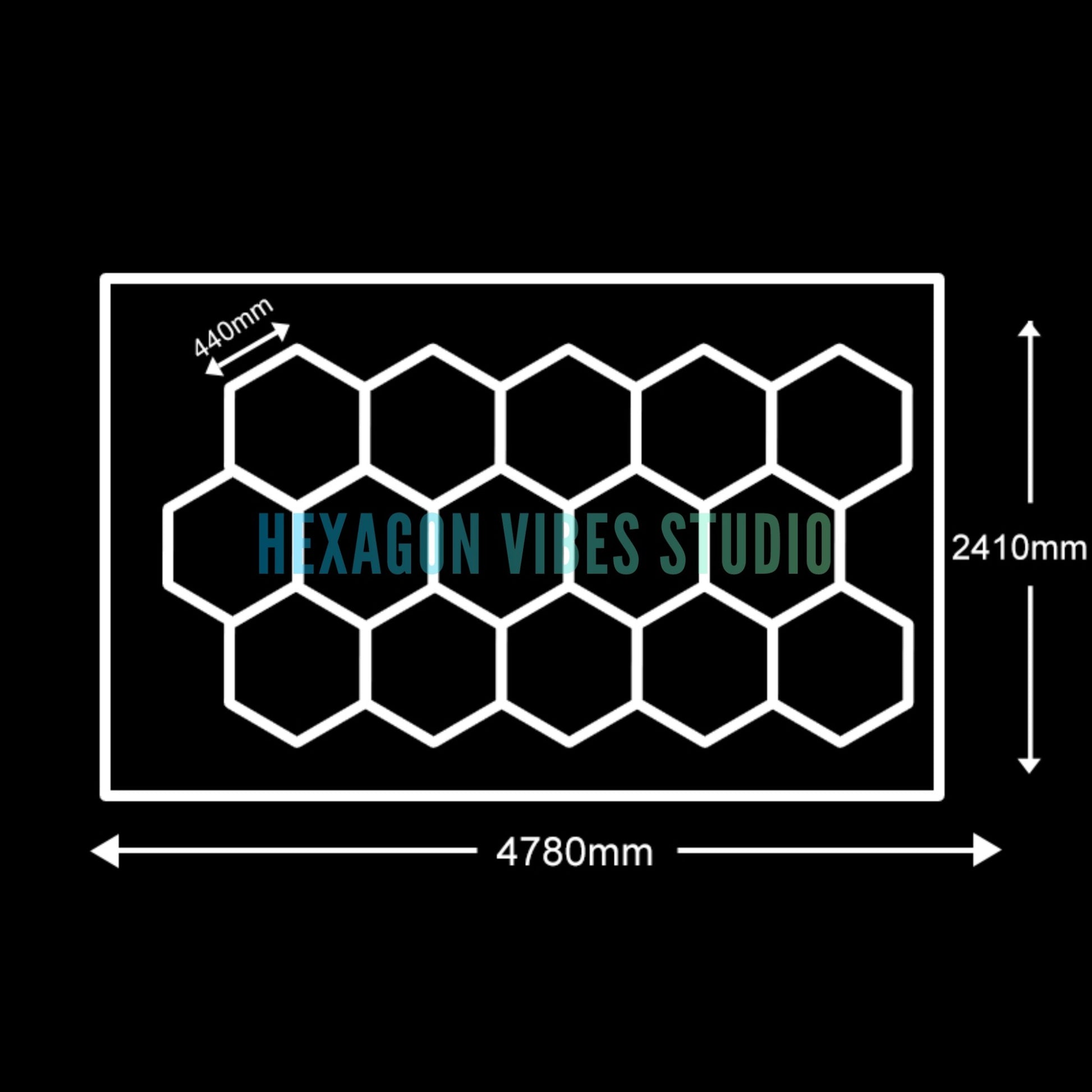 Garage Hexagon LED Light 50000H 6500K Ultra Bright for Home Gym Barbershop Car Detailing Bar Basement Workshop Ceiling Lighting