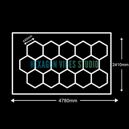 Garage Hexagon LED Light 50000H 6500K Ultra Bright for Home Gym Barbershop Car Detailing Bar Basement Workshop Ceiling Lighting