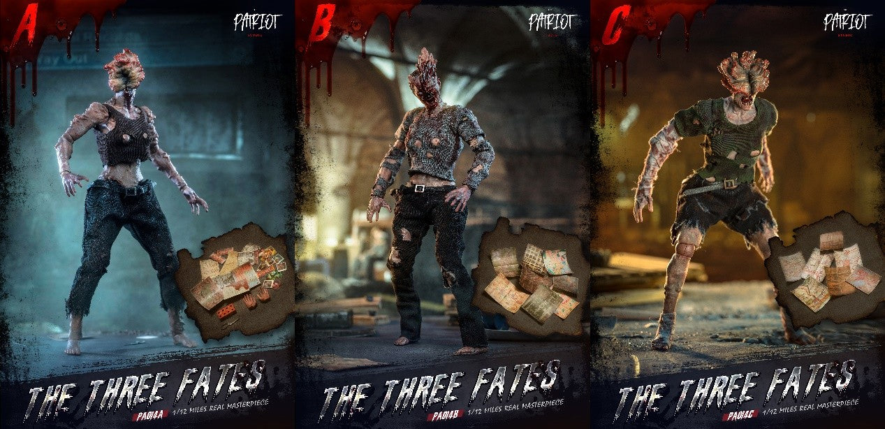 Em estoque Patriot Studio The Last of Us Clicker The Three Fates Zombie 1/12 Bonecos de Ação com Roupas de Pano Coleção de Brinquedos de Presente