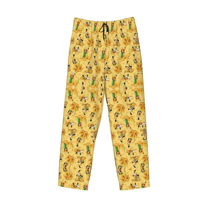 Custom Print Mickey Mouse Donald Duck Pajama Pants Men Sleep Sleepwear Bottoms with Pockets