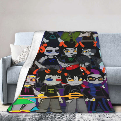 Manta de Flanela Homestucked Manga Cobertor Macio e Quente para Sofá Cama Viagem Engraçado Colcha Capa de Sofá-Cama