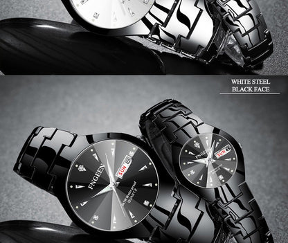 2023 FNGEEN 5808 Relogio Feminino Couple Watch Men Quartz watch for Lovers Luxury Womens wristwatch Stainless Steel Waterproof