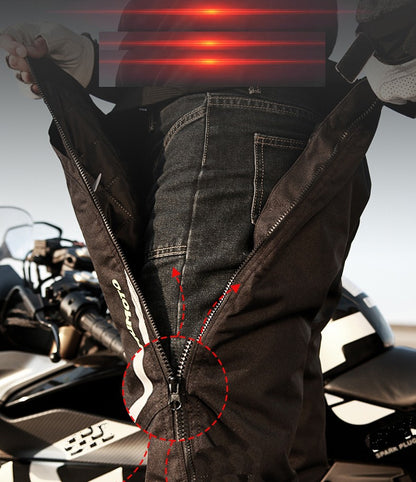 AMU Motorcycle Quick Take Off Waterproof Windproof Thermal Protective Pants Gor Men And Women