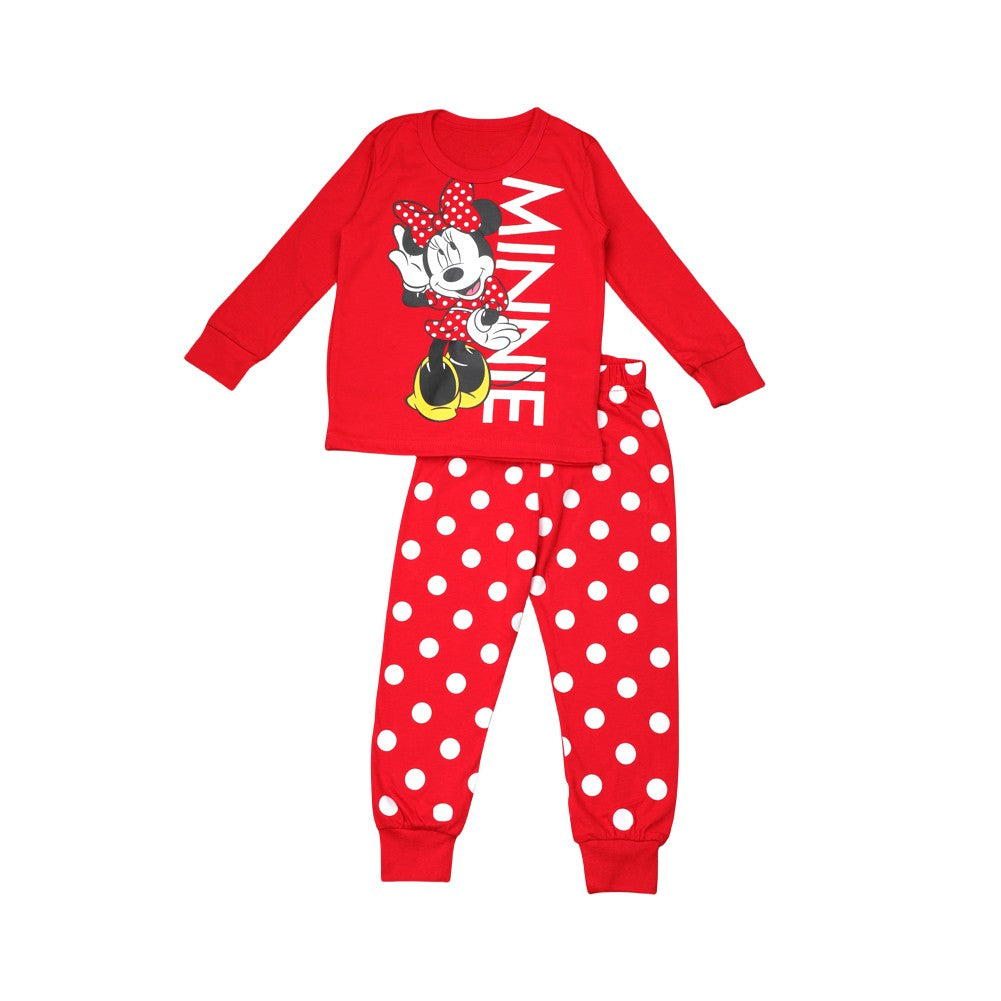 2pcs/set Kids Minnie Pajamas for Boys Girls Home Wear Kids Casual Sleepwear Long Sleeve Pajamas Bottoms Suit Cute Gifts nighty