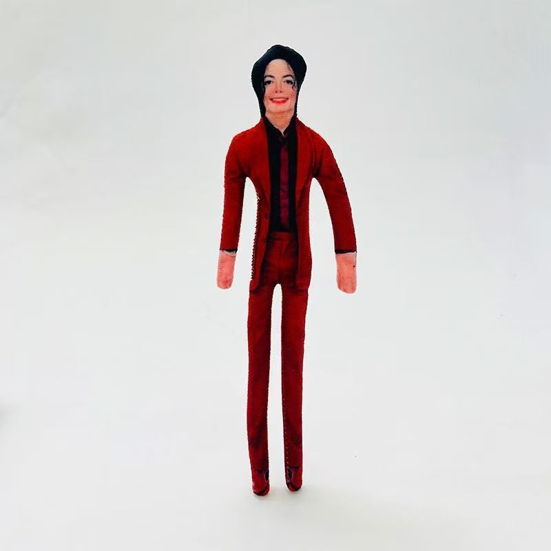 Anime Cosplay MJ Michael Jackson Plush Plushy Prop Doll Plush Stuffed Figure Dolls Room Decoration Abstract Joint Mobility Props