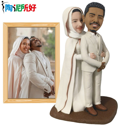 Bonecos Bobblehead Personalizados, Figura IA com Personalização de Corpo Inteiro, Boneco de Argila 3D Personalizado Baseado em Foto, Presente de Natal Para Esposa
