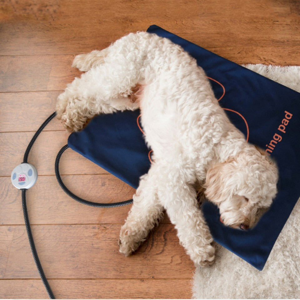 Almofada de aquecimento elétrica para animais de estimação 45×60cm cobertor para cães gatos almofada aquecedora de inverno à prova d'água tapetes para cães com temperatura ajustável Plugue EUA/Reino Unido/UE