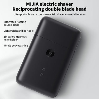 Xiaomi Mijia Electric Shaver Reciprocating Dual Cutter Blade Waterproof Mini Portable Rechargeable Magnetic Knife Holder Razor