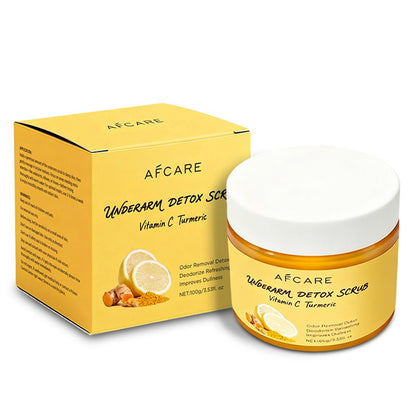 Underarm Detox Scrub Turmeric Vitamin C Dark Spot Armpit Remover Body Deodorant Even Skin Tone Exfoliating Body Scrub Lotion