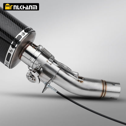 Motorcycle Exhaust Pipe System Locomotive Sound Modified with Gear adjustment switch slip on 51mm the second generation