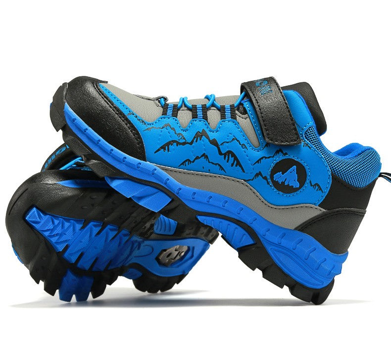 Winter Hiking Shoes Boy Kids Snow Boots Teenagers Children Shoe Walking Climbing Sneakers Leather Waterproof Non-slip Sport Warm