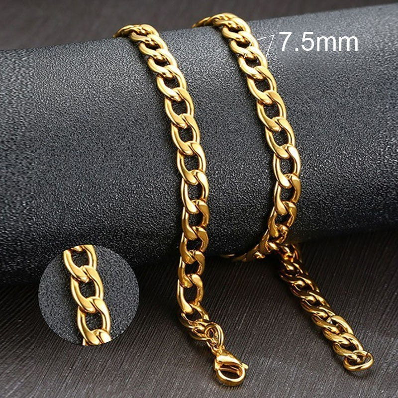 Vnox Colar Masculino Cubano Elo Corrente Aço Inoxidável Preto Cor de Ouro Gargantilha Masculina Colar Joias Presentes para Ele