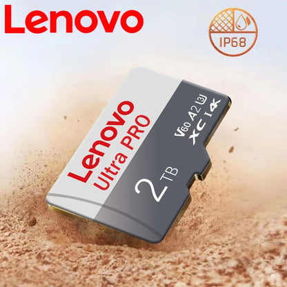 Cartão de Memória Micro SD de Alta Velocidade Lenovo 2TB 1TB 512GB 256GB ATÉ 100MB/s U3 128GB Cartão TF para Adaptador de Leitor de Cartão USB Micro sd