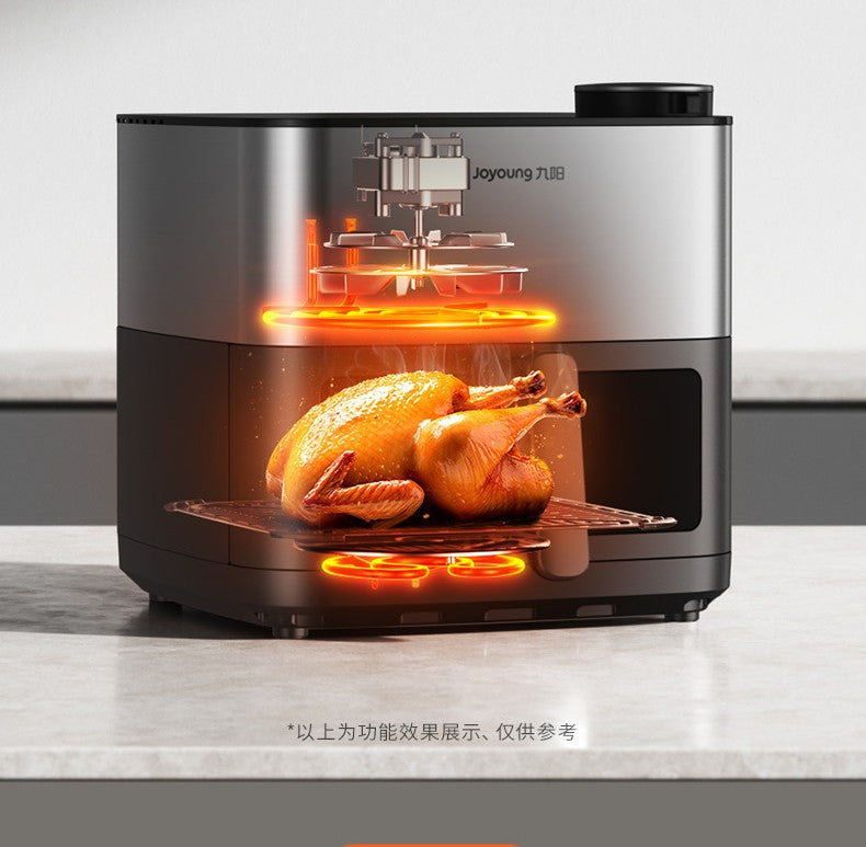 Fritadeira elétrica Jiuyang, nova, grande capacidade, fonte de calor dupla, sem necessidade de virar, visual, forno elétrico, máquina de cozinhar