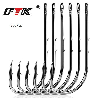Anzóis de Pesca FTK Baitholder, de Mar, com Farpa, Iscas de Pesca, Bico Longo, Suporte de Isca Viva, Pesca de Carpa, Anzóis para Minhoca, Acessórios de Pesca
