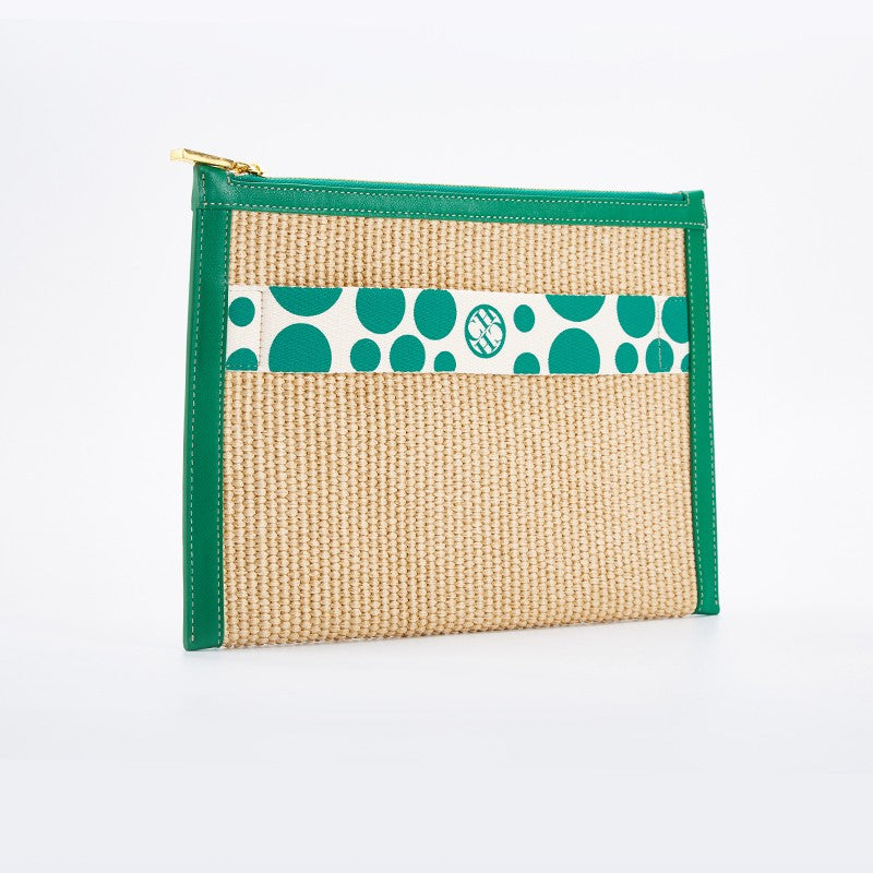 CHCH Handmade Woven Clutch Bag Ribbon Embellished Niche Style Clutch Bag