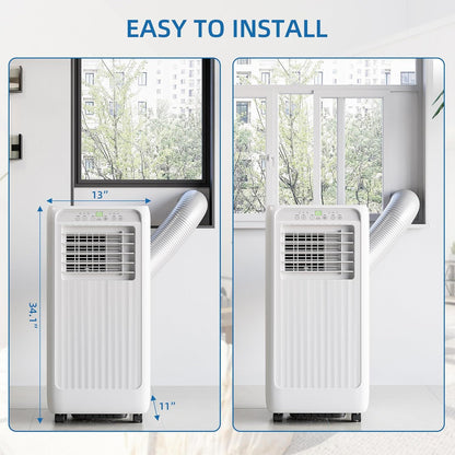Ar-condicionado portátil 8000 Btu, 3 em 1 (AC portátil, desumidificador e modo ventilador), unidade de AC com timer 24H e controle remoto