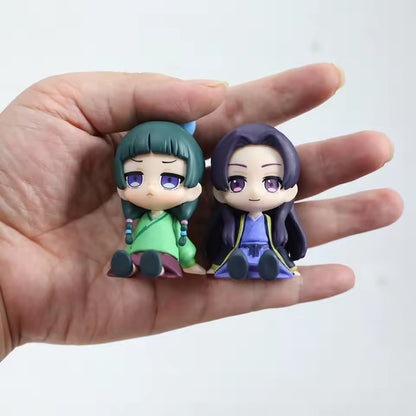 The Apothecary Diaries Maomao Jinshi Q Version Mini Figure Anime Periferia Kawaii Sentado Brinquedos Enfeites de Carro de Mesa Modelo Presentes