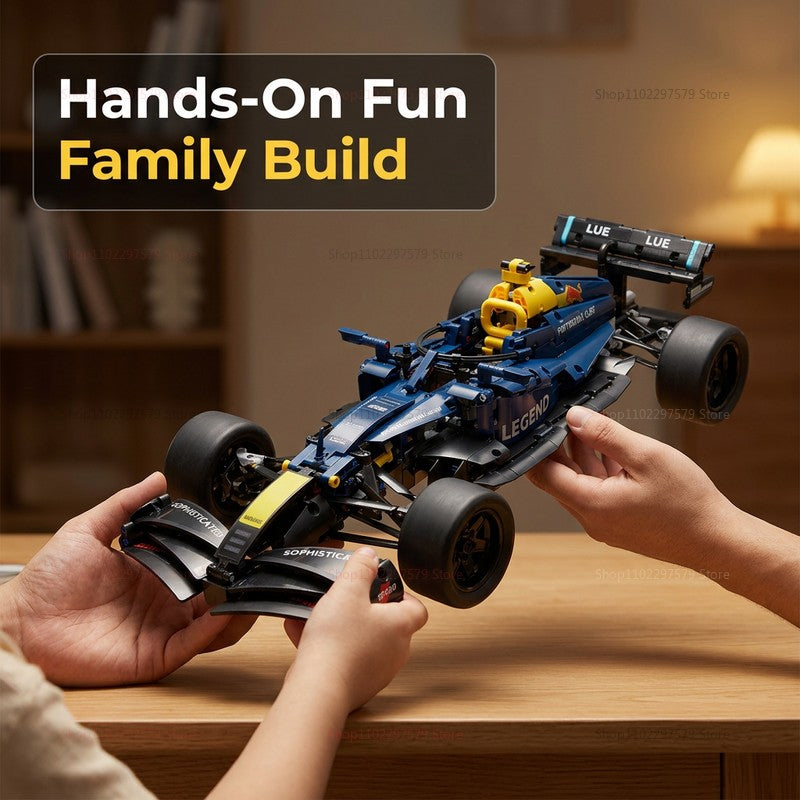 2026 NEW Technical Super Sports Car 1200Pcs RedBlue Racing Car Building Blocks MOC DIY Assembly Model Set Toy Gift for Boy Decor