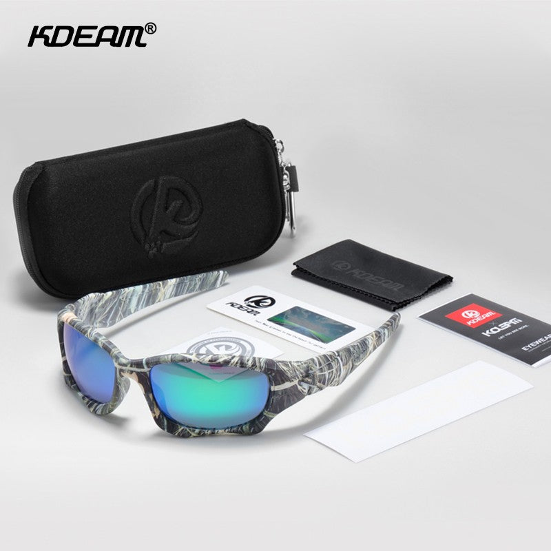 KDEAM Óculos de Sol Polarizados para Esportes ao Ar Livre Masculino Armação Curva Lente Resistente a Estresse Óculos de Sol Feminino KD0623