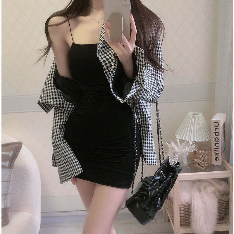 Elegant Solid Sling Sleeveless Type A Sheath Mini Short Dresses Summer New Sexy