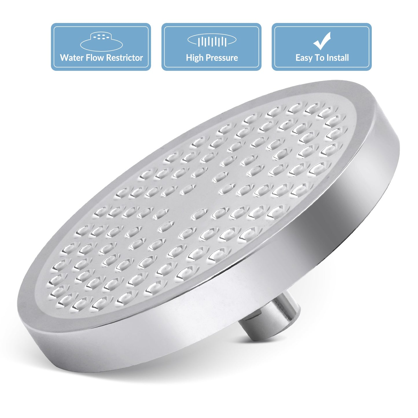 Shower Head High Pressure Rain Adjustable Stainless Steel 6 Inch Wall Mounted Rainfall Shower Bathroom Accessories Replacement