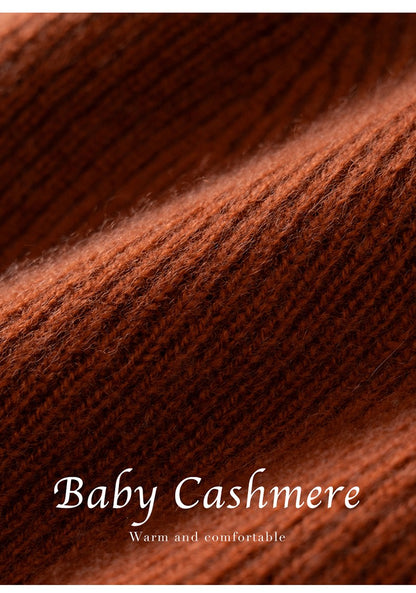 New Autumn Winter 100% Cashmere Hat Knitted Mountaineering Wool Hat Outdoor Skiing Double Layer Men and Women Thickened Warm