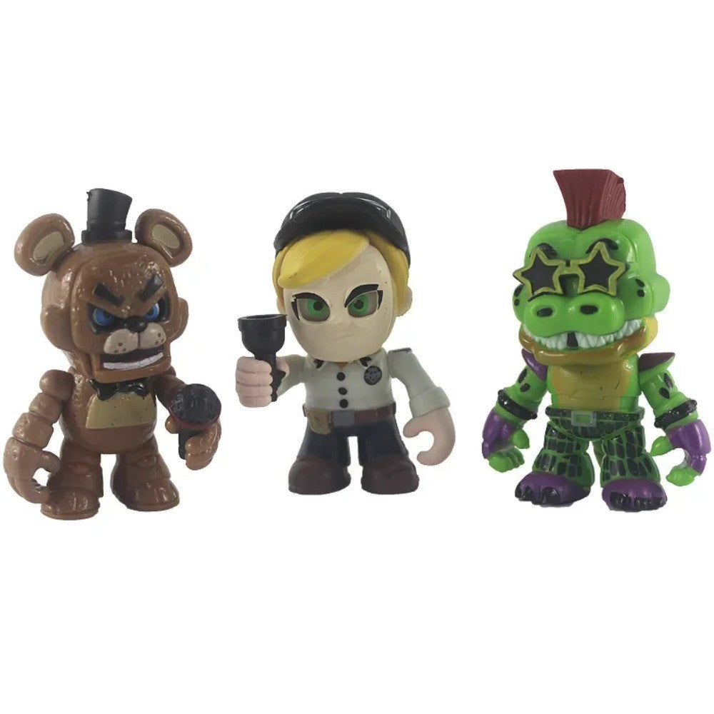 Jogo FNAF Panic Brinquedo da Meia-Noite Urso Foxy Chica Fazbear Bonnie Troca Máscaras Boneco de Ação Anime 1 PÇ Enviada Aleatoriamente