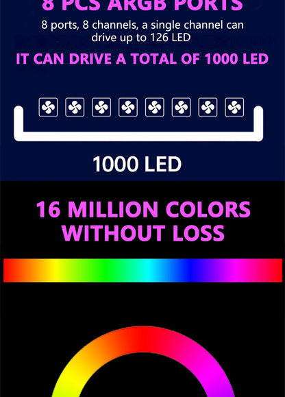 Nollie SignalRGB OpenRGB Universal 5V 3PIN ARGB Asynchronous Controller HUB For Computer PC Case Cooling Fans Light Strip