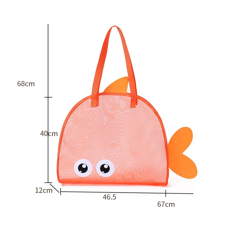 Summer new travel beach bag children's cartoon toy storage bag swimsuit storage bag big eye handheld toiletry bag