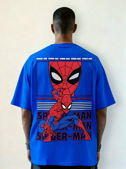 Unisex Marvel Spider-Man Oversized  Graphic T Shirt Men Women Short Sleeve Tee Superhero Print Streetwear Casual Tops Summer New