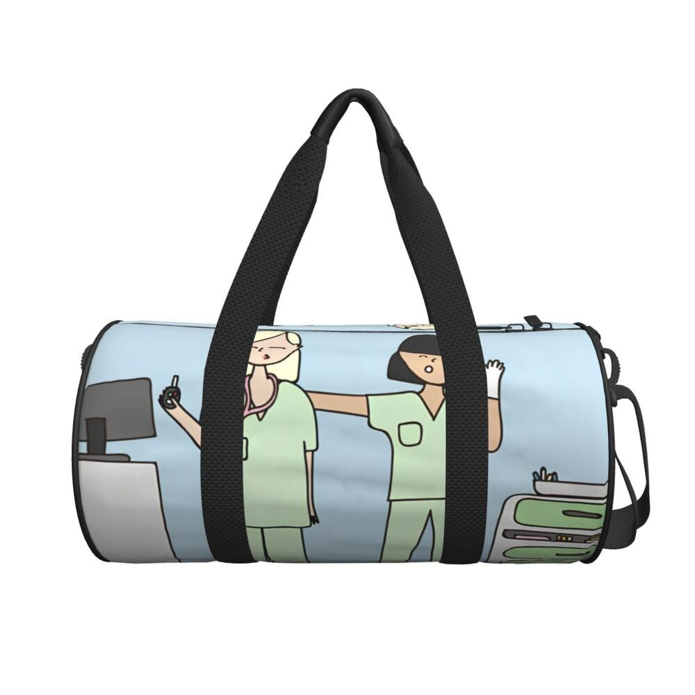 Couple Travel Bag Enfermera En Apuros Doctor Nurse Gym Bag Large Oxford Custom Handbag Colorful Casual Sports Bag