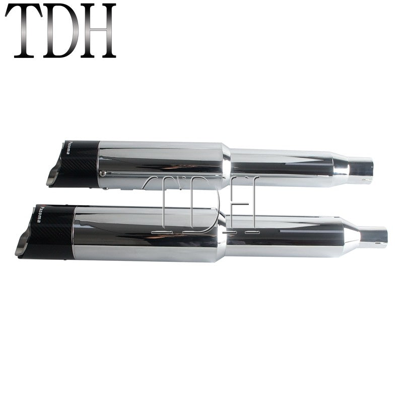 Motorcycle Exhaust System Carbon Fiber Muffler Pipe For Harley Street Road Glide ST FLTRXST FLHXST FLHX PAZOMA Exhaust Mufflers